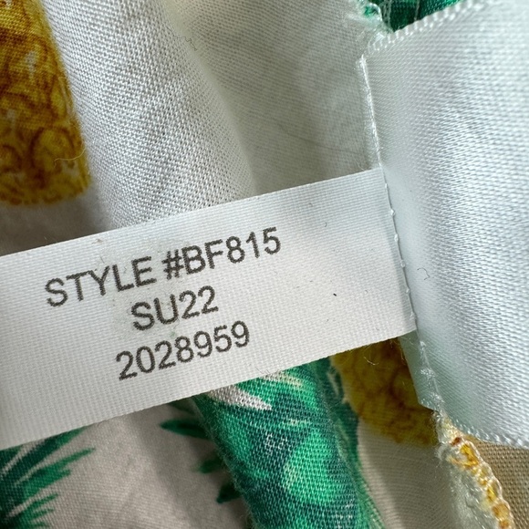 J. Crew Factory Pineapple Fruit Sleeveless Cotton Poplin Shirt Women XL BF815 - Picture 11 of 11